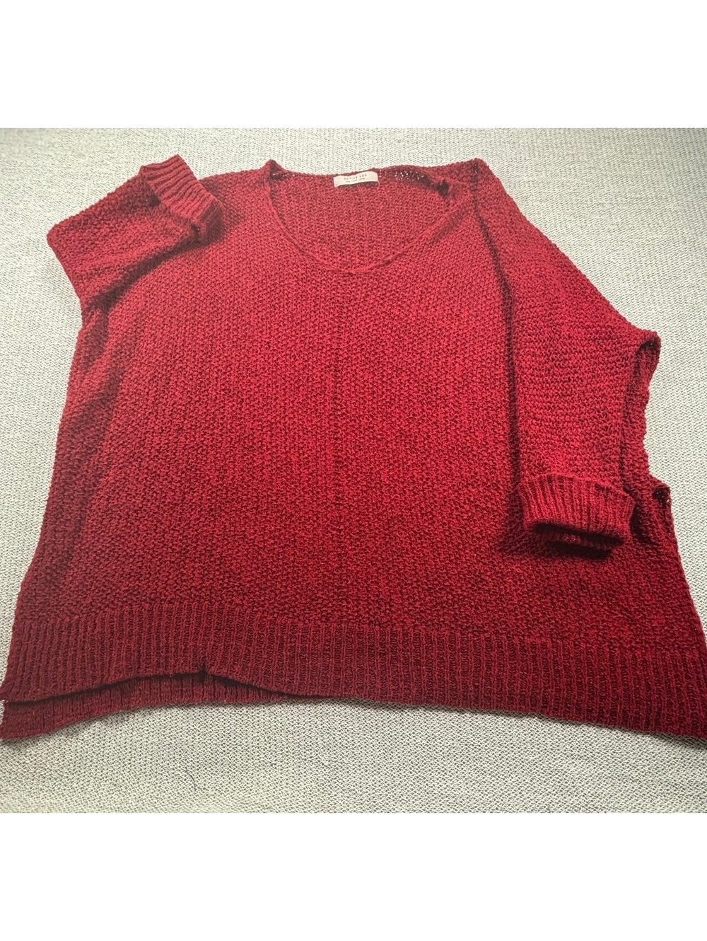 Active USA Large Red Knit Pullover Sweater